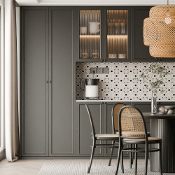 Textured Glass for Kitchen Cabinets